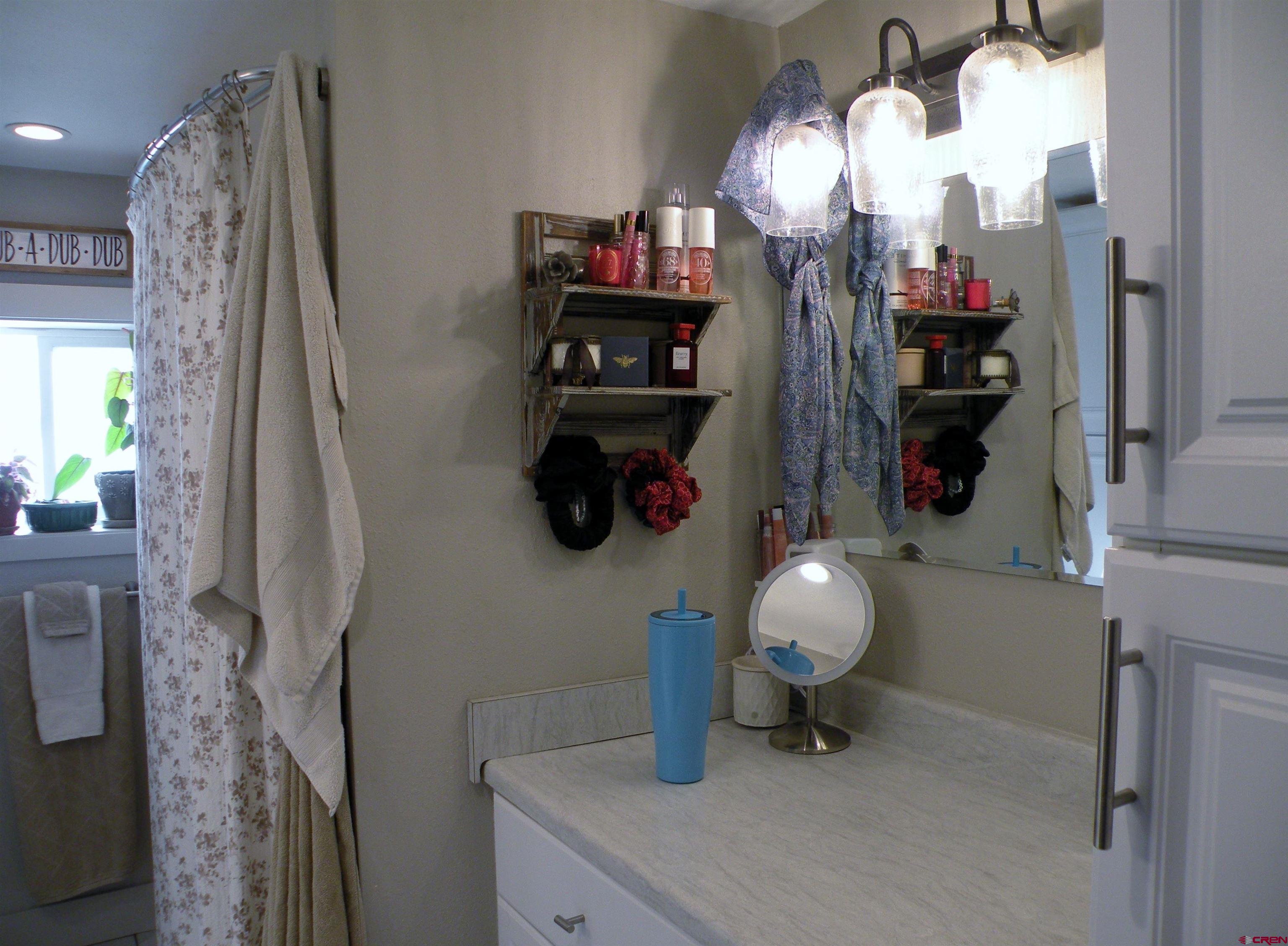 810 Grape Street Nucla, CO 81424 - Photo 23 of 31 a bathroom with a sink vanity and a mirror