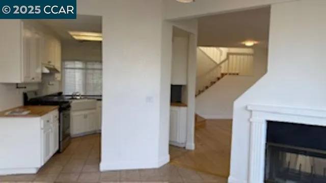 a view of hallway with washer and dryer