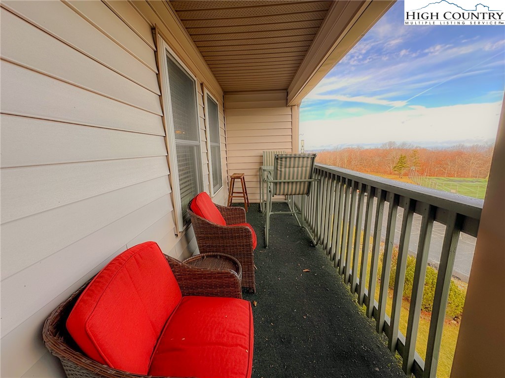 301 Pinnacle Inn Road, Unit 3320 Beech Mountain, NC 28604 - Photo 13 of 45 a view of balcony with furniture