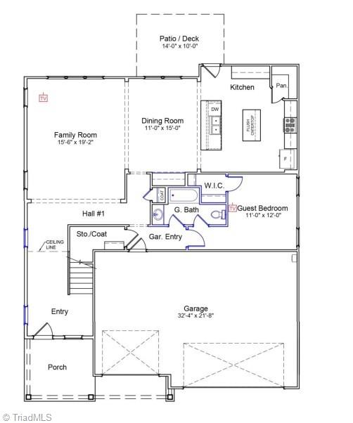 3019 Bayou Street Graham, NC 27253 - Photo 3 of 4 First Floor Layout