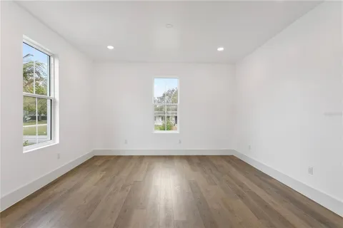 a view of a wooden door