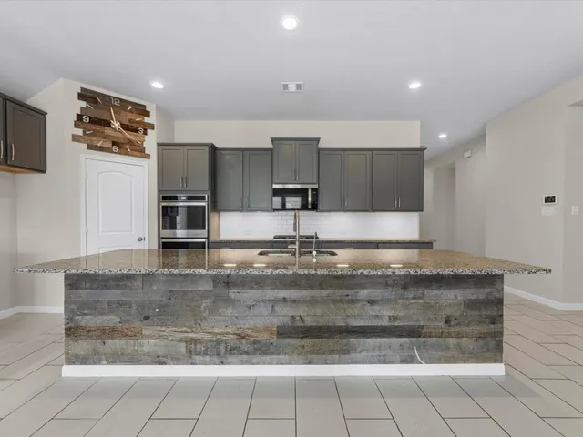 a view of a kitchen counter top space