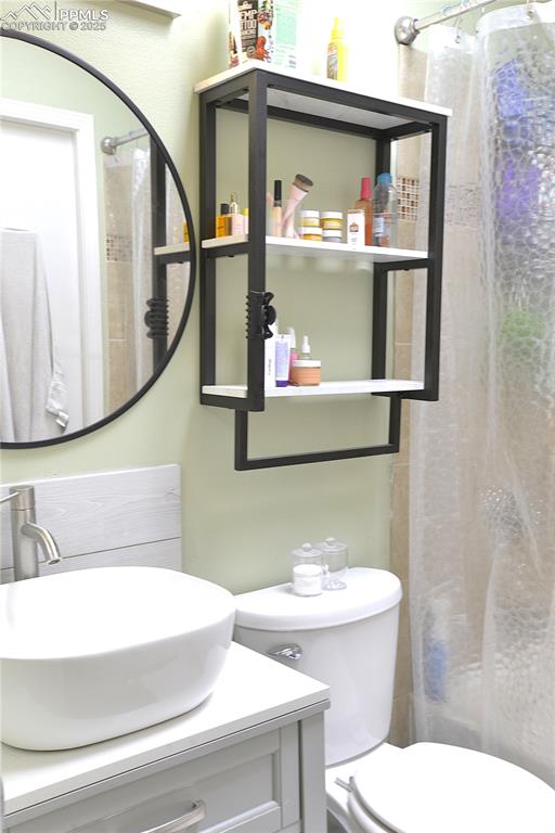 575 Blossom Field Road Fountain, CO 80817 - Photo 12 of 24 a bathroom with a sink a toilet and mirror