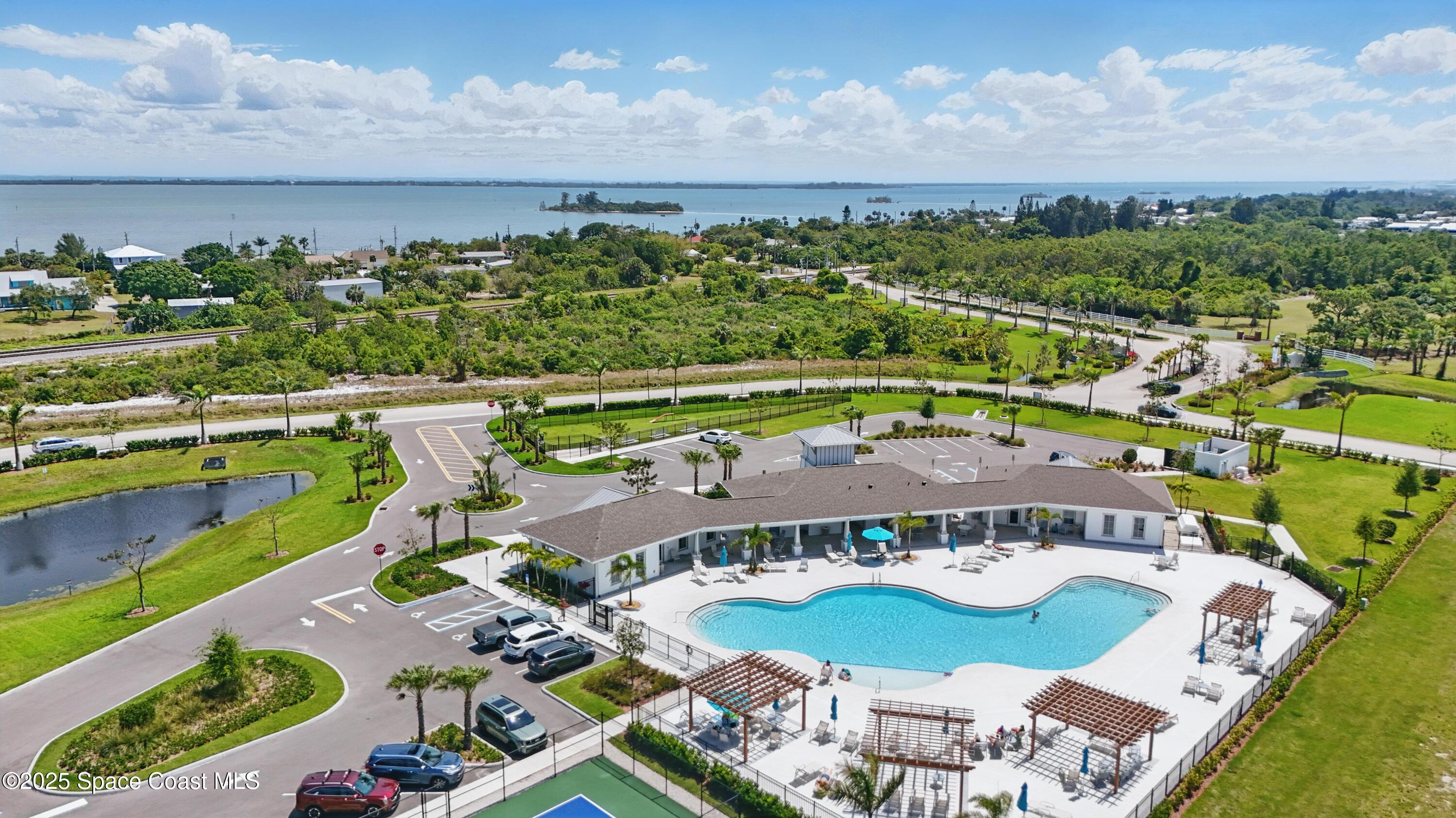 5358 Waterfall Place Grant, FL 32949 - Photo 44 of 63 Aerial Pool