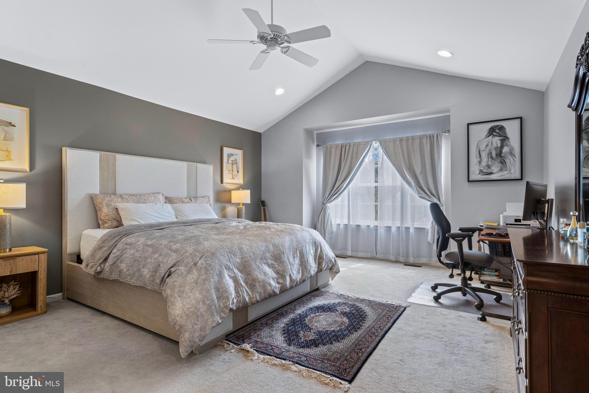 805 Hinchley Run West Chester, PA 19382 - Photo 42 of 53 a spacious bedroom with a bed a desk and chair