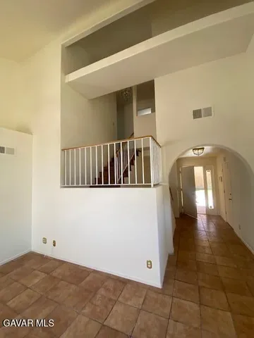 a view of a hallway with entryway