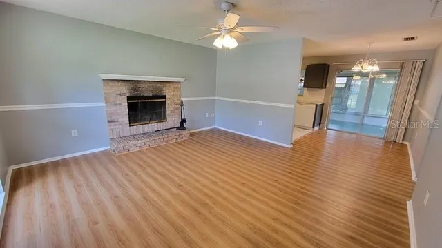 a view of a livingroom with a fireplace