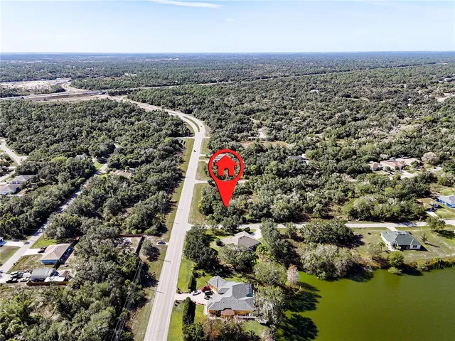 an aerial view of multiple house