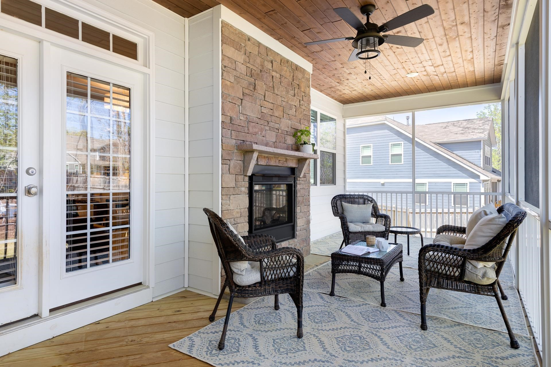 1010 Valley Rose Way Durham, NC 27712 - Photo 29 of 40 a view of a livingroom with furniture and a fireplace
