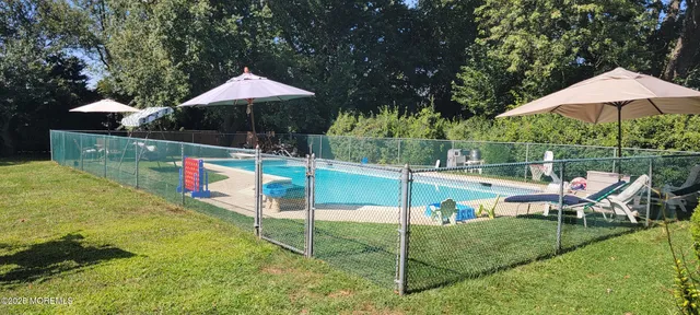 a view of an outdoor sitting area with golf course