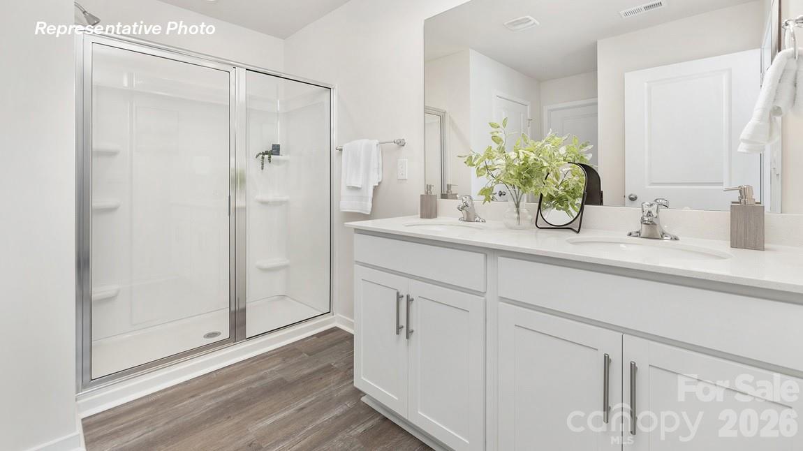 435 Frozen Dream Road Salisbury, NC 28147 - Photo 11 of 20 a bathroom with a sink and a mirror