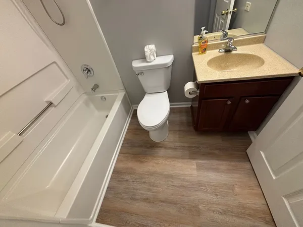 a bathroom with a sink and a toilet