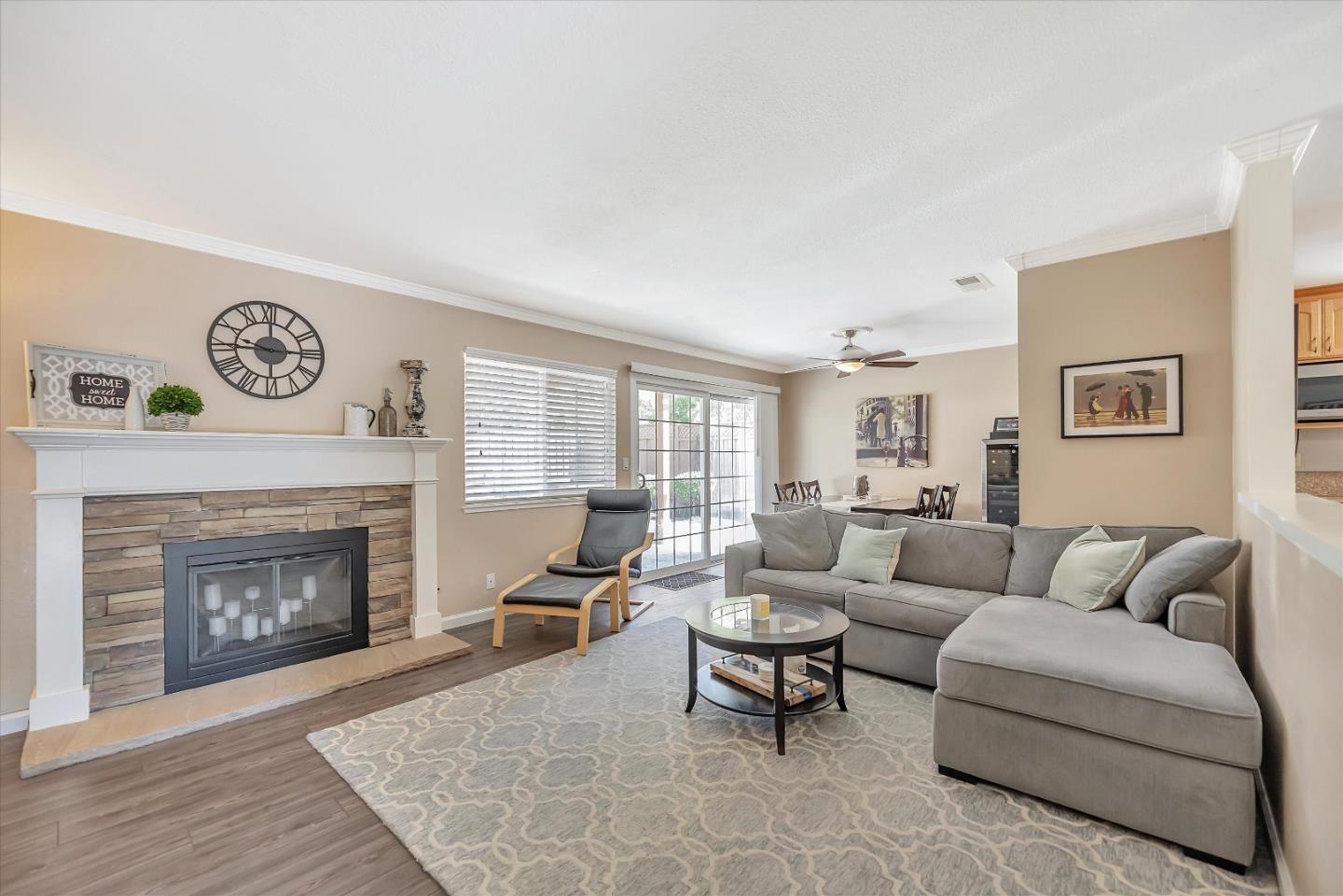 1391 3rd Street Gilroy, CA 95020 - Photo 11 of 40 a living room with furniture and a fireplace