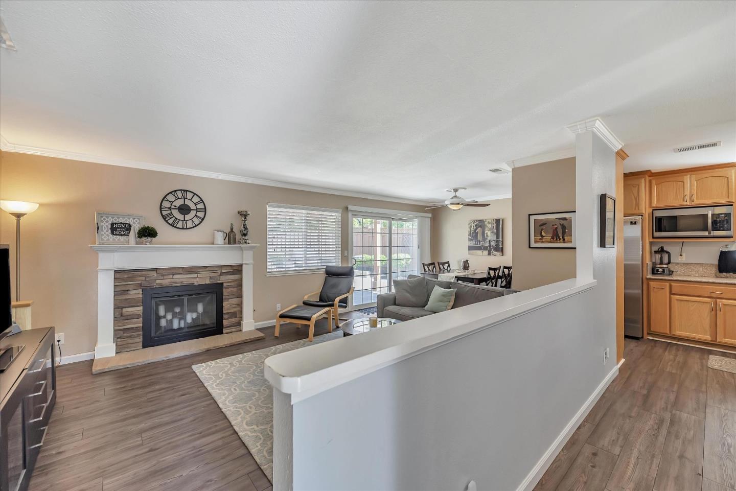 1391 3rd Street Gilroy, CA 95020 - Photo 15 of 40 a living room with furniture and a fireplace
