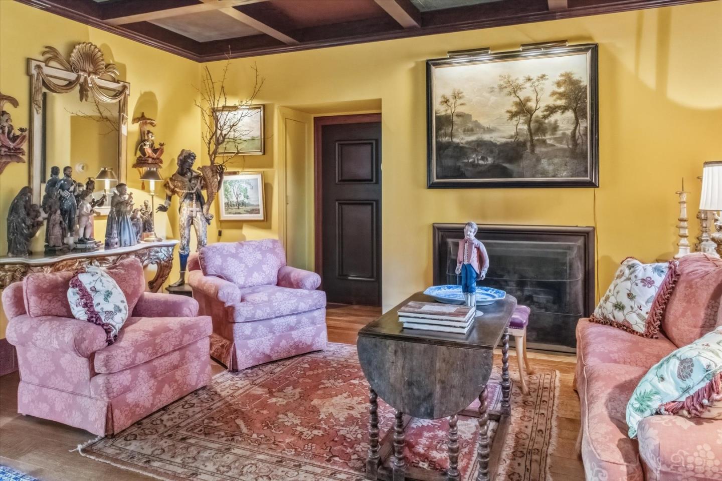 18000 Overlook Road Los Gatos, CA 95030 - Photo 24 of 78 a living room with furniture and a fireplace