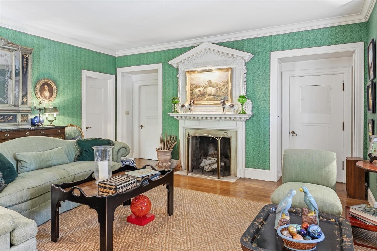 18000 Overlook Road Los Gatos, CA 95030 - Photo 26 of 78 a living room with furniture and a fireplace