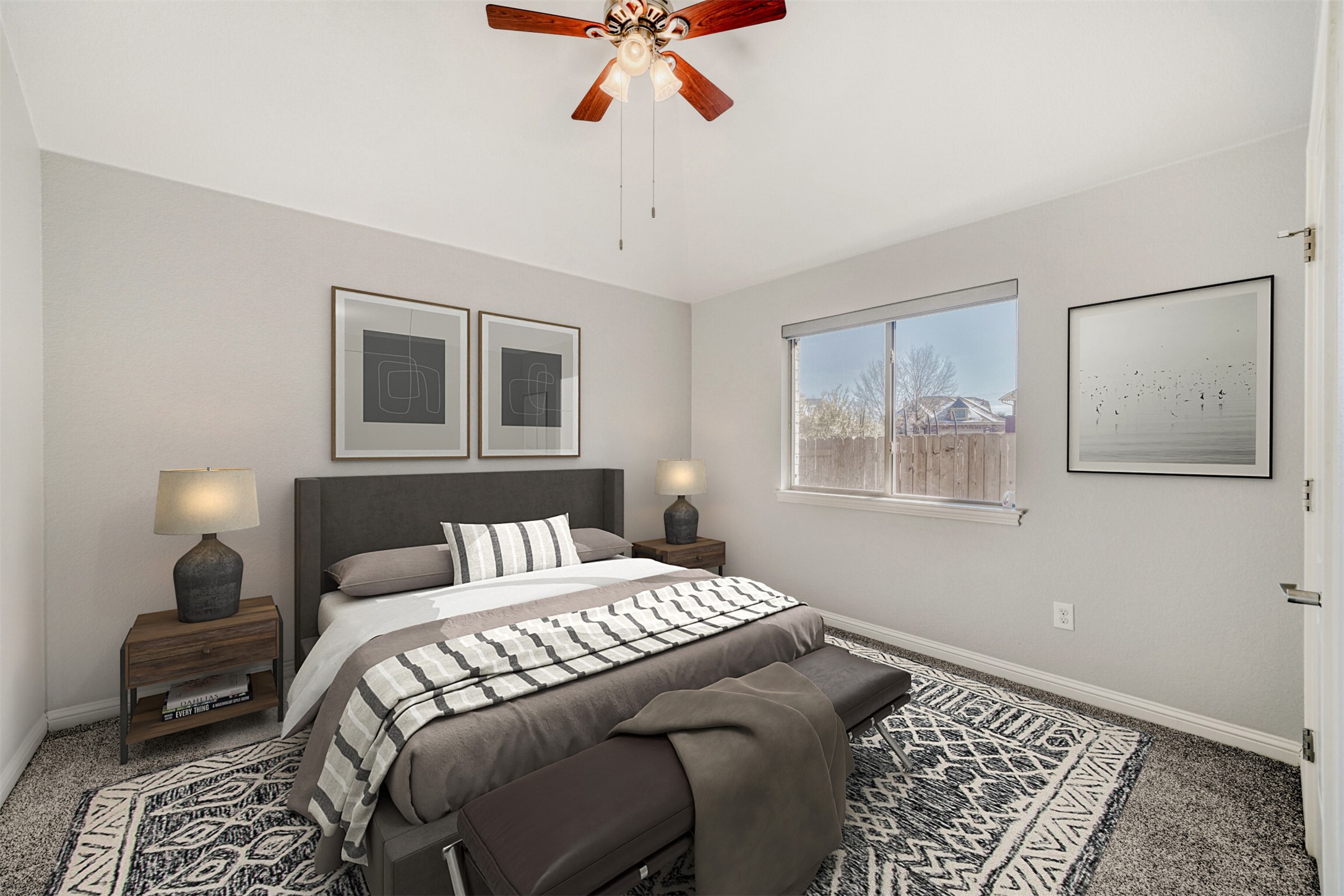 2431 Santa Barbara Loop Round Rock, TX 78665 - Photo 28 of 34 Carpeted bedroom with baseboards and a ceiling fan