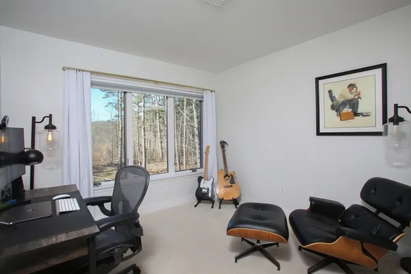 a sink vanity and mirror