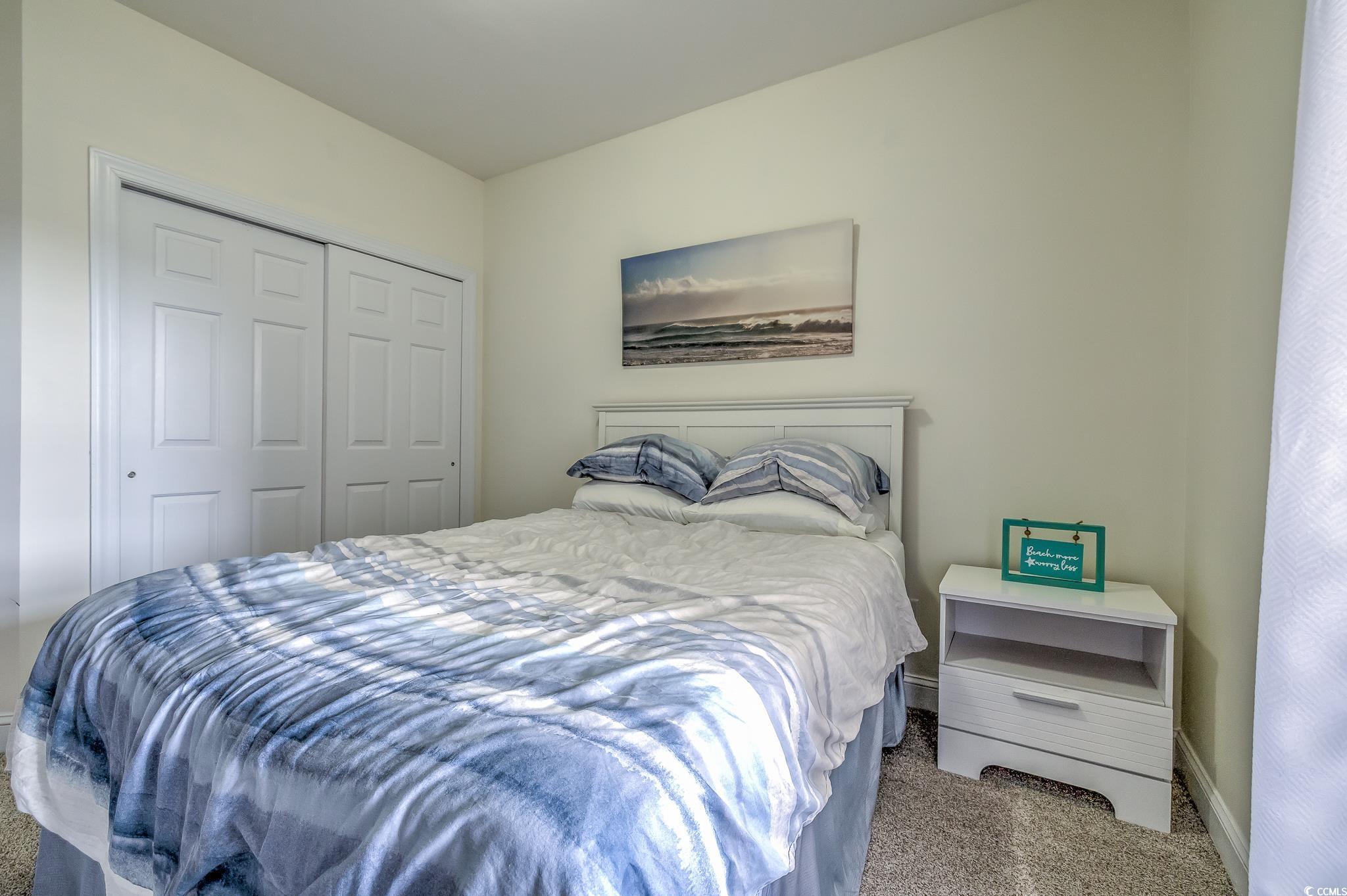 719 Shearwater Court, Unit 303 Murrells Inlet, SC 29576 - Photo 10 of 20 Bedroom featuring carpet floors and a closet
