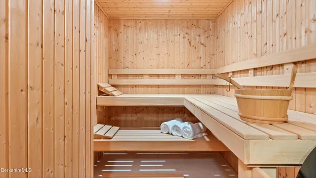 a view of a large white building