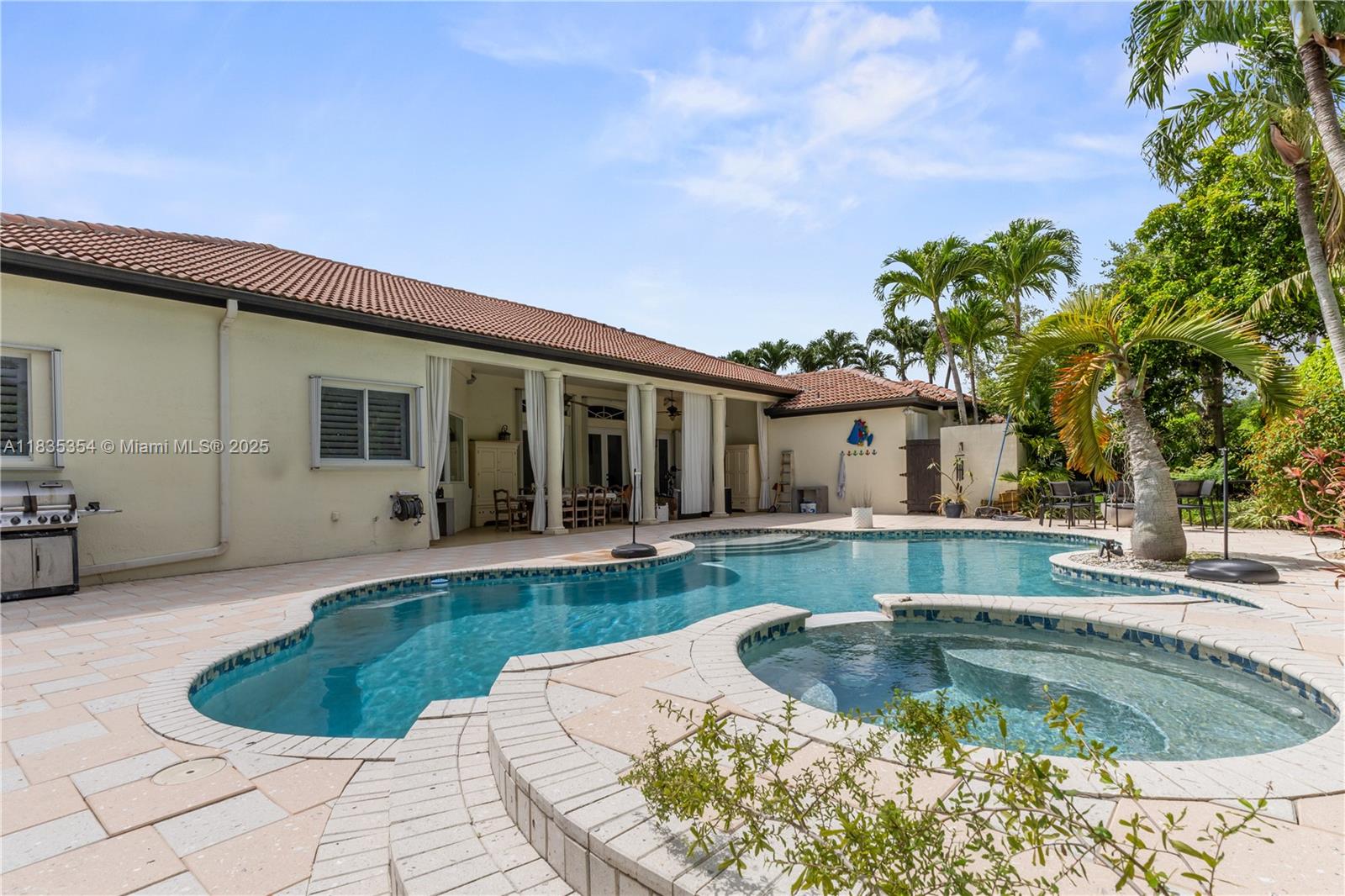 12530 Southwest 96th Court Miami, FL 33176 - Photo 20 of 21 a swimming pool with outdoor seating yard and barbeque oven