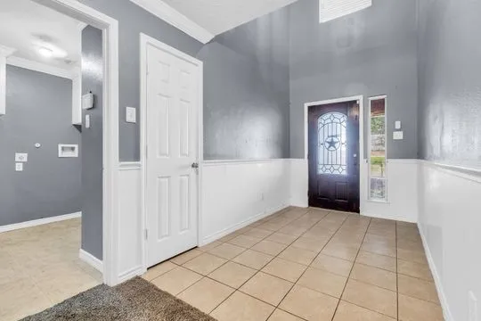wooden floor & windows in a room