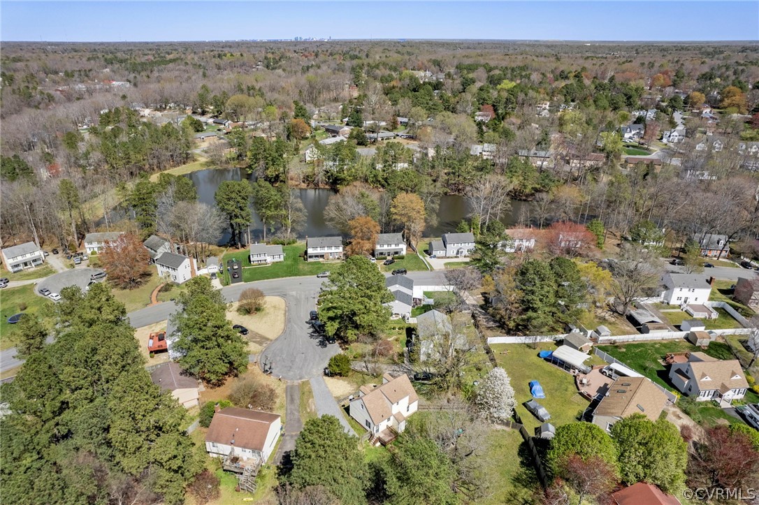 5205 Hallmark Circle Richmond, VA 23234 - Photo 31 of 36 an aerial view of residential houses with outdoor space and trees