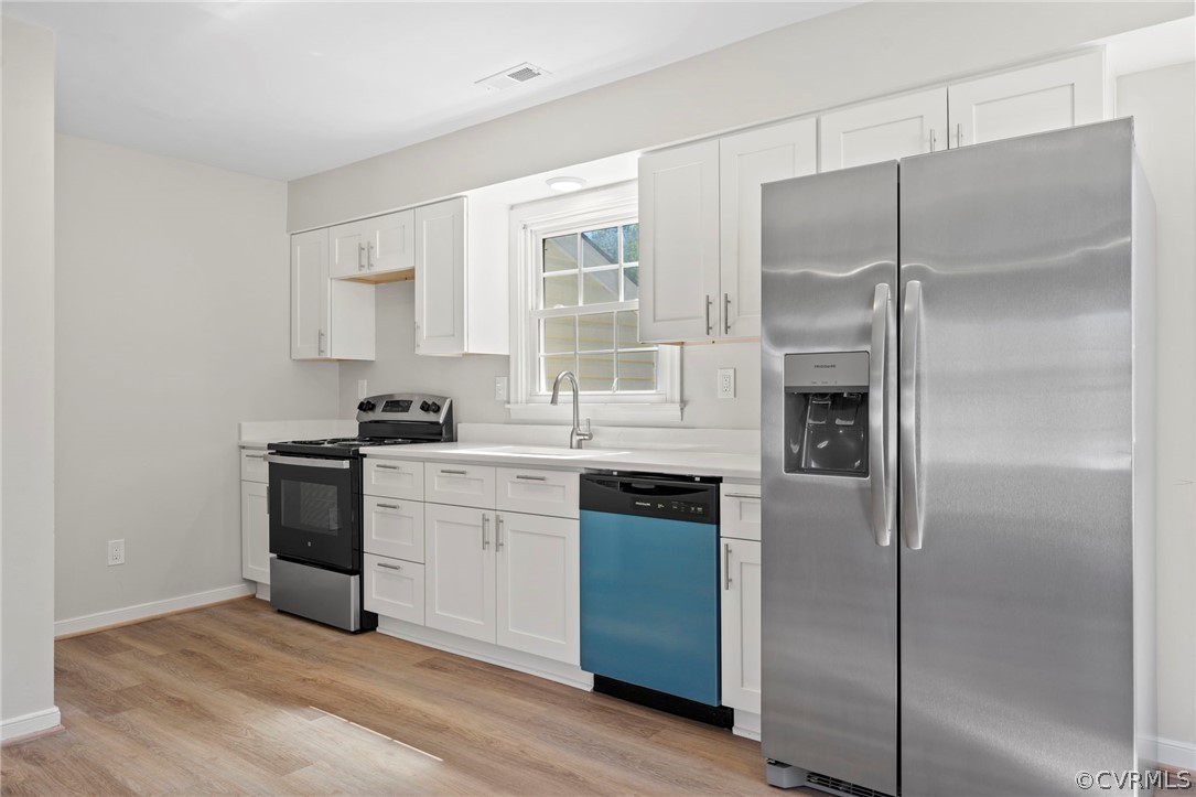 5205 Hallmark Circle Richmond, VA 23234 - Photo 7 of 36 a kitchen with a refrigerator and a stove top oven