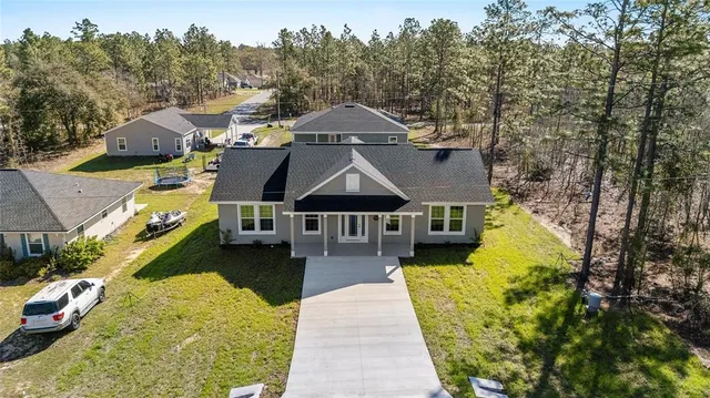 an aerial view of multiple house