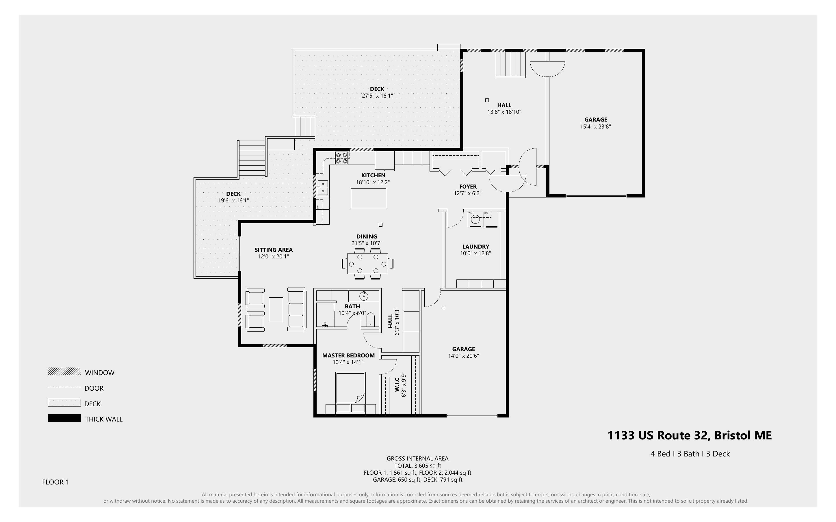 1133 Highway 32 Round Pond, ME 04564 - Photo 38 of 38 First floor In-law floor plan