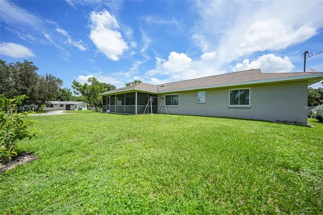 a house view with a garden space