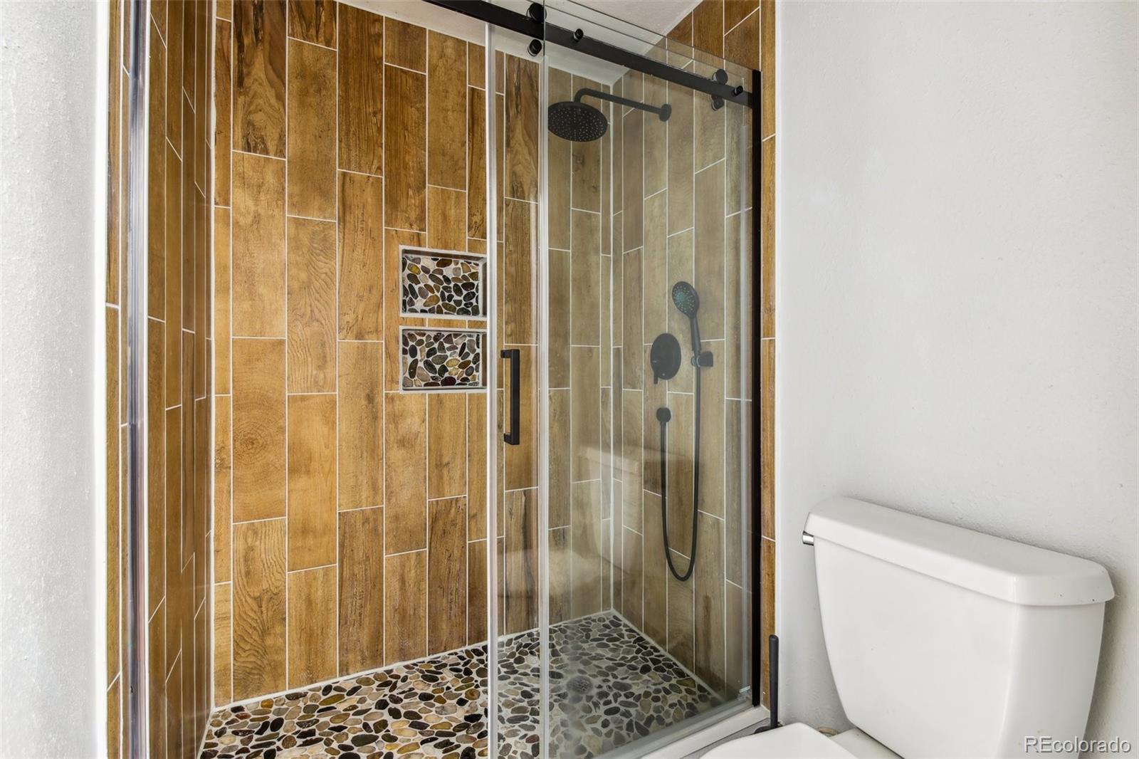 141 Tall Timber Lane Bailey, CO 80421 - Photo 24 of 40 a bathroom with a shower and toilet