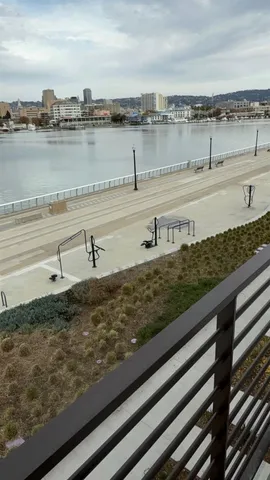 a view of a lake with outdoor space