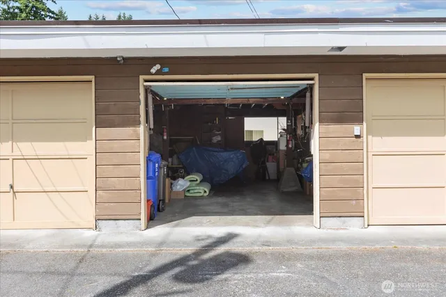 a view of a car garage door
