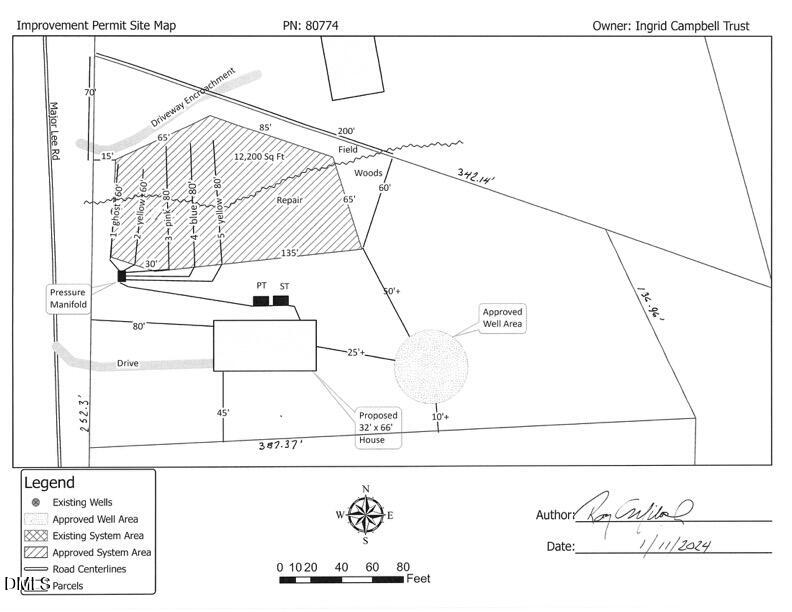 0 Major Lee Road Pittsboro, NC 27312 - Photo 5 of 7 Septic location
