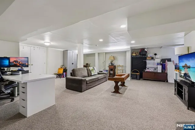 a living room with furniture and a couch