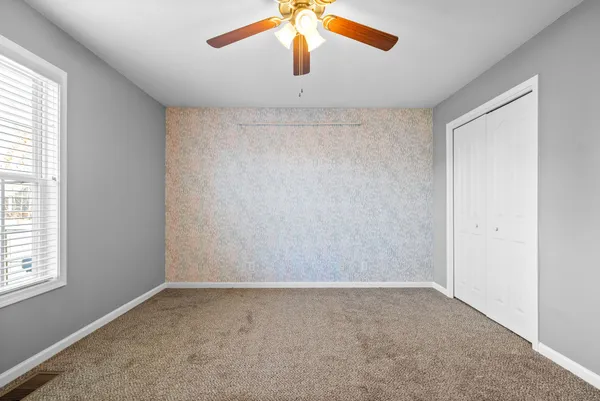an empty room with a window
