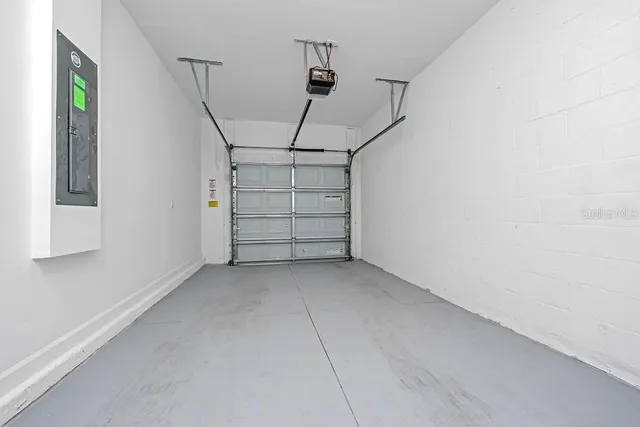 a view of a garage