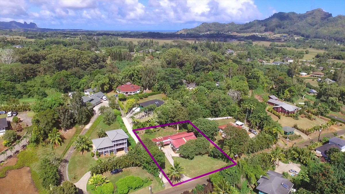 6410 Puupilo Road, Unit A1 Kapaa, HI 96746 - Photo 18 of 19 an aerial view of residential house with an outdoor space and seating