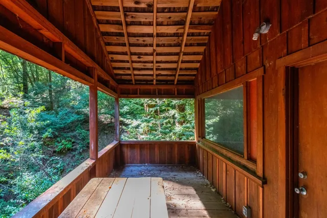 a house view with a backyard space