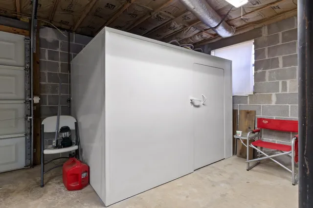a view of storage and utility room
