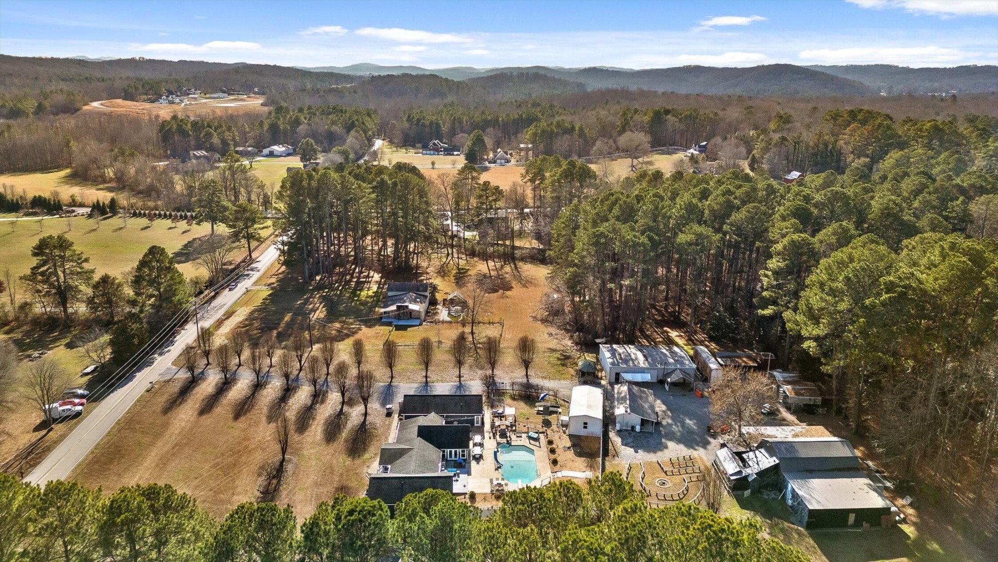 5017 McDonald Road McDonald, TN 37353 - Photo 50 of 52 an aerial view of residential building with green space