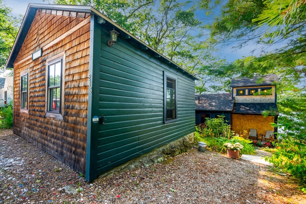 a backyard of a house