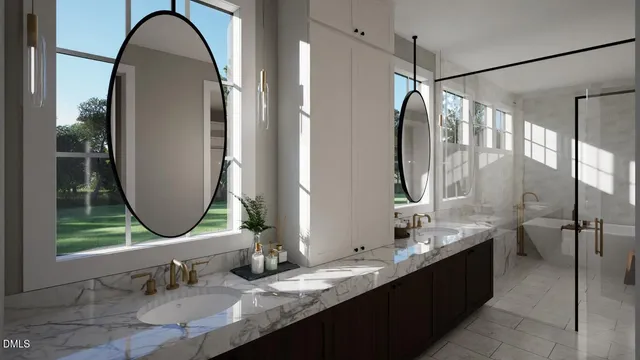 a bathroom with a granite countertop sink mirror and vanity