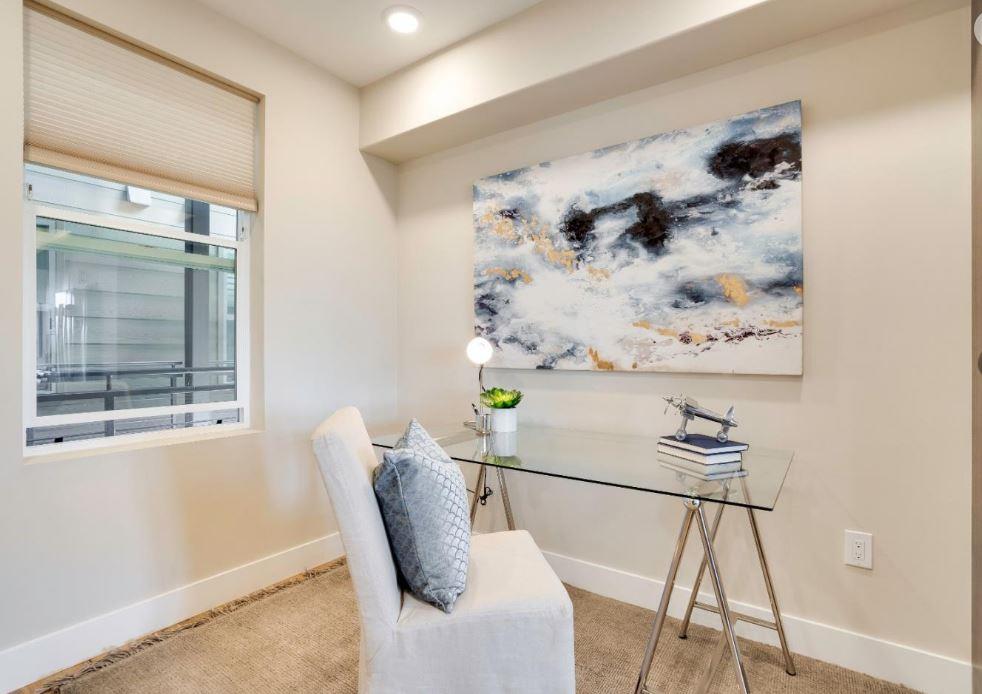 400 Mariners Island Boulevard, Unit 215 San Mateo, CA 94404 - Photo 18 of 29 a view of a dining room with furniture and wooden floor