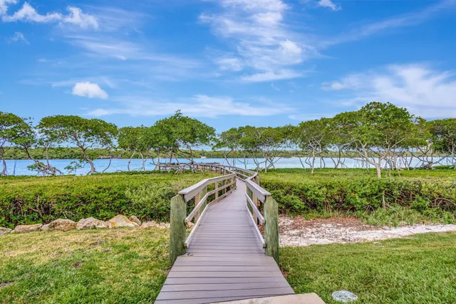 a view of a lake with a city view