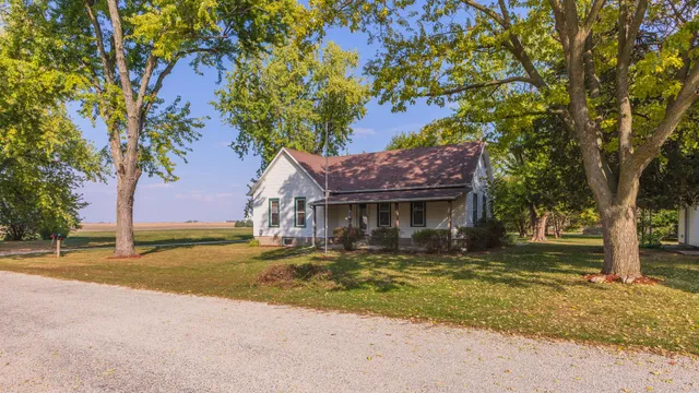 a house with trees in front of it