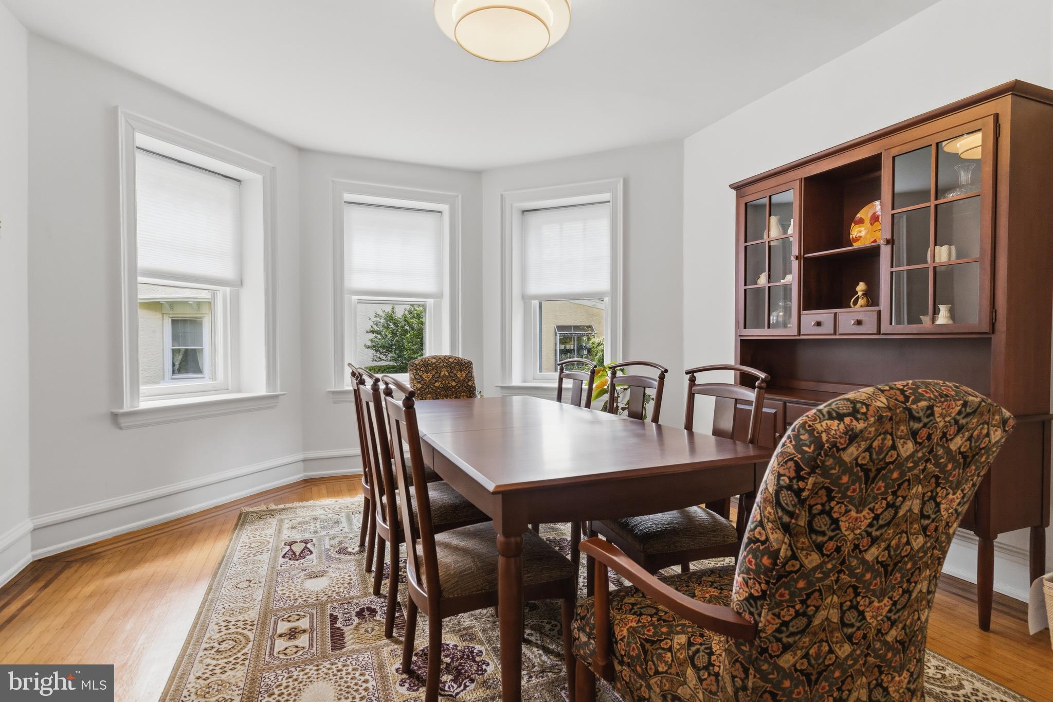 245 Mather Road Jenkintown, PA 19046 - Photo 18 of 71 dining room with bay triple window