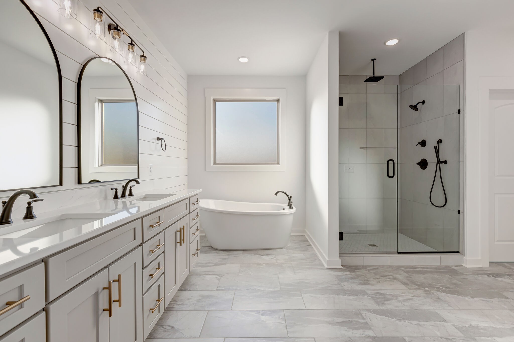 1 Hunter Bills Road Lewisburg, TN 37091 - Photo 29 of 48 a spacious bathroom with a double vanity sink mirror double and bathtub
