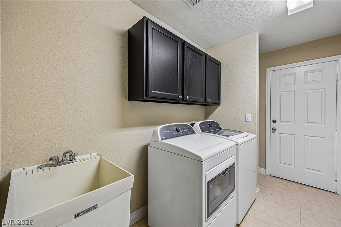 5236 Saranac Road Las Vegas, NV 89130 - Photo 37 of 52 Huge Laundry Room with sink cabinets and extra storage. Washer & Dryer stay with home.